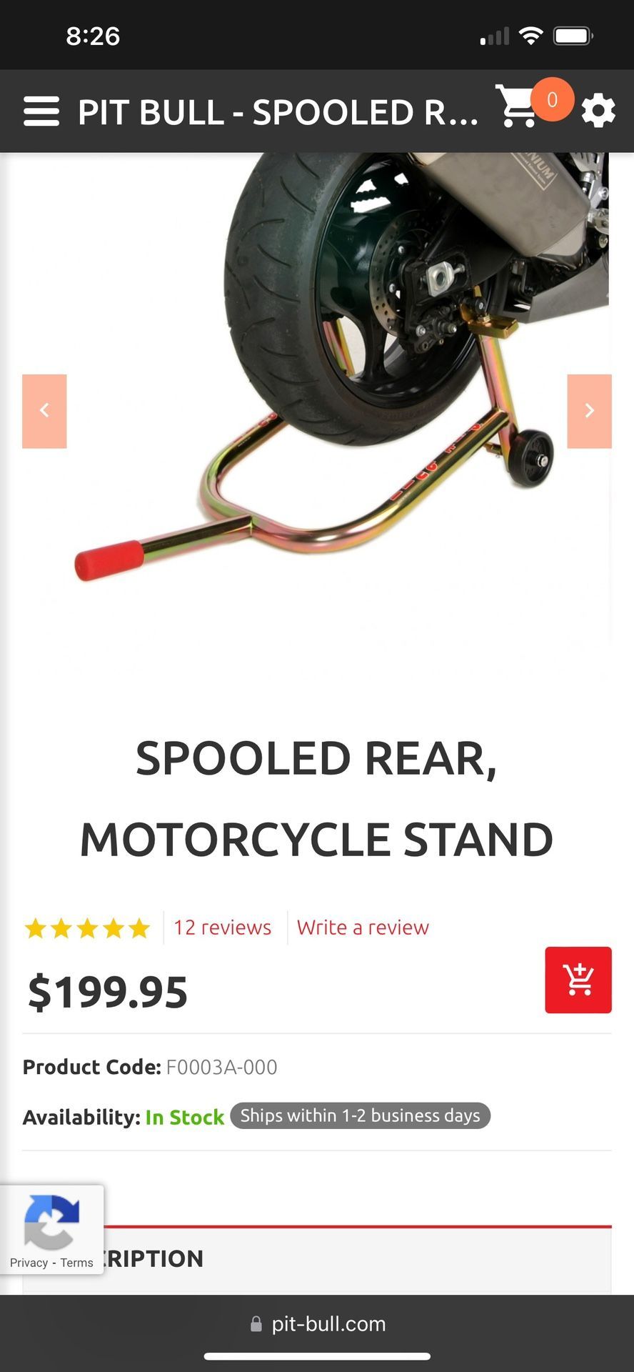 Pit Bull Rear Stand