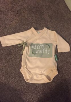 0-3 months organic onesie
