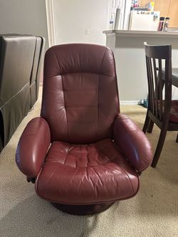 Leather reclining chair