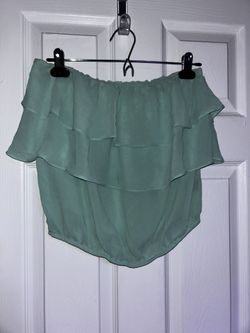 Charlotte Russe Green Sheer Tube Top