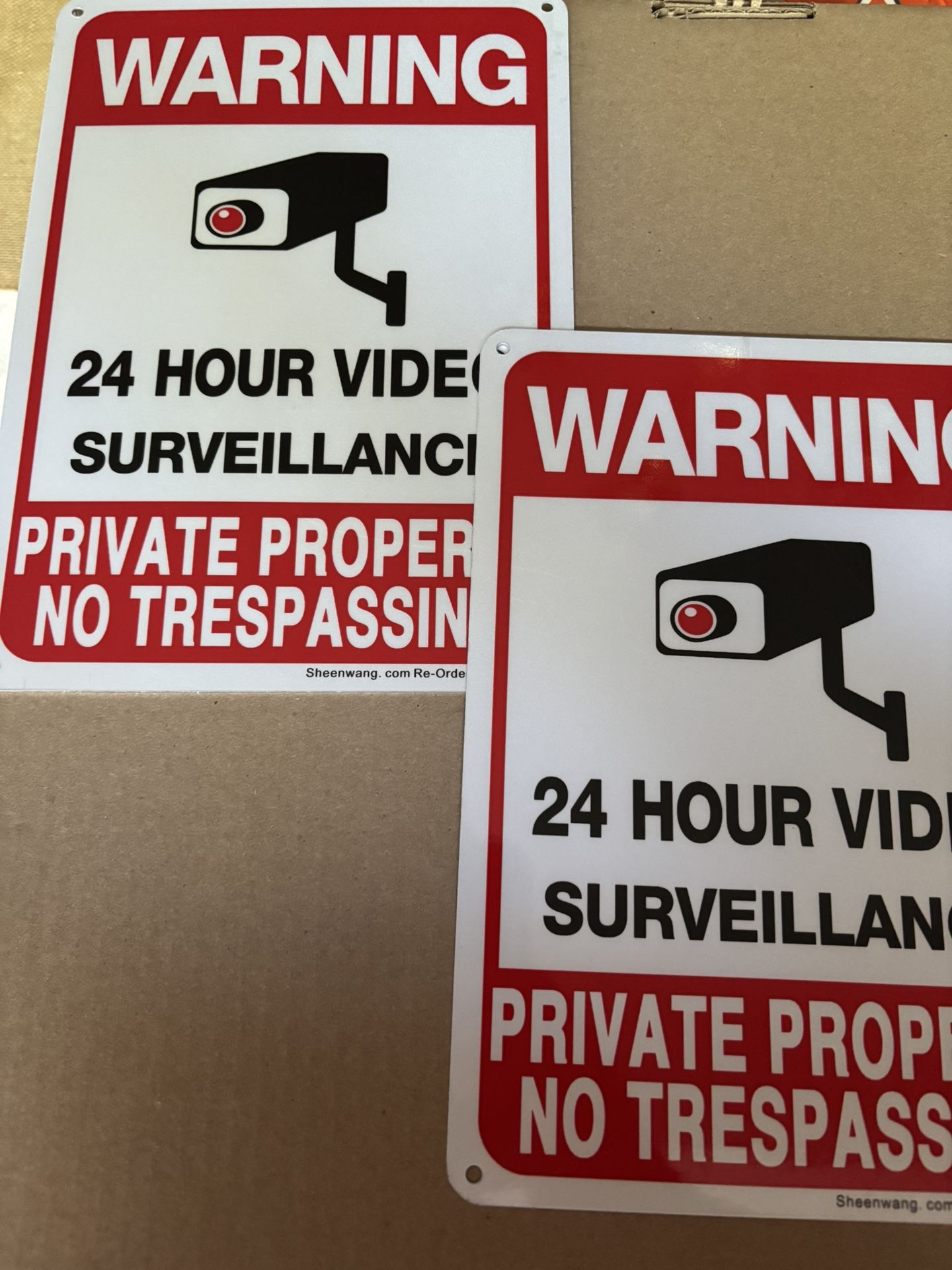 METAL SURVEILLANCE SIGNS