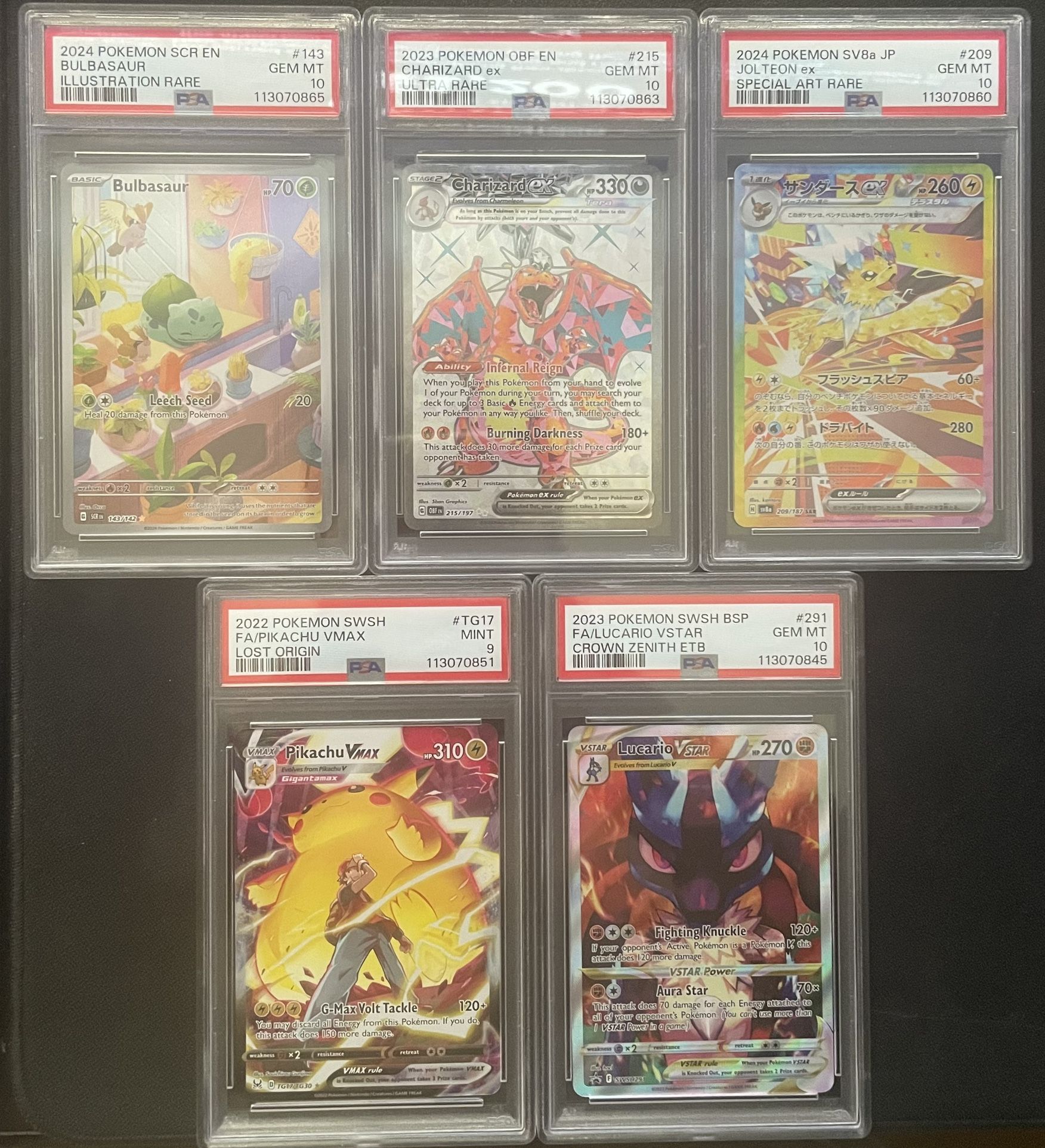PSA GRADED Pokemon cards 