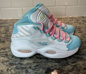 Reebok Question Mid 'Lemon Zest' Size 4.5 Girls