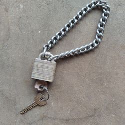 Vintage Master Lock With Chain