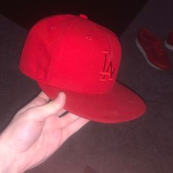 Red LA Baseball Cap