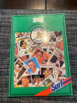 Topps Oakland A’s baseball cards vintage book