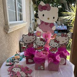 Hello Kitty Decorations (used But In Good Condition)