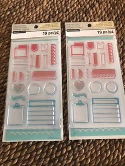 Micheals recollections Die cut and stamp set-planner accessories