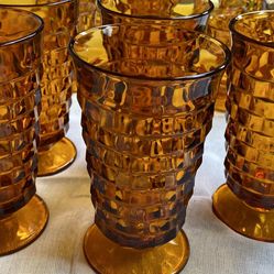 Vintage Colony Whitehall Amber Glasses