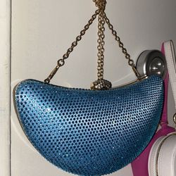 Blue rhinestone Bag
