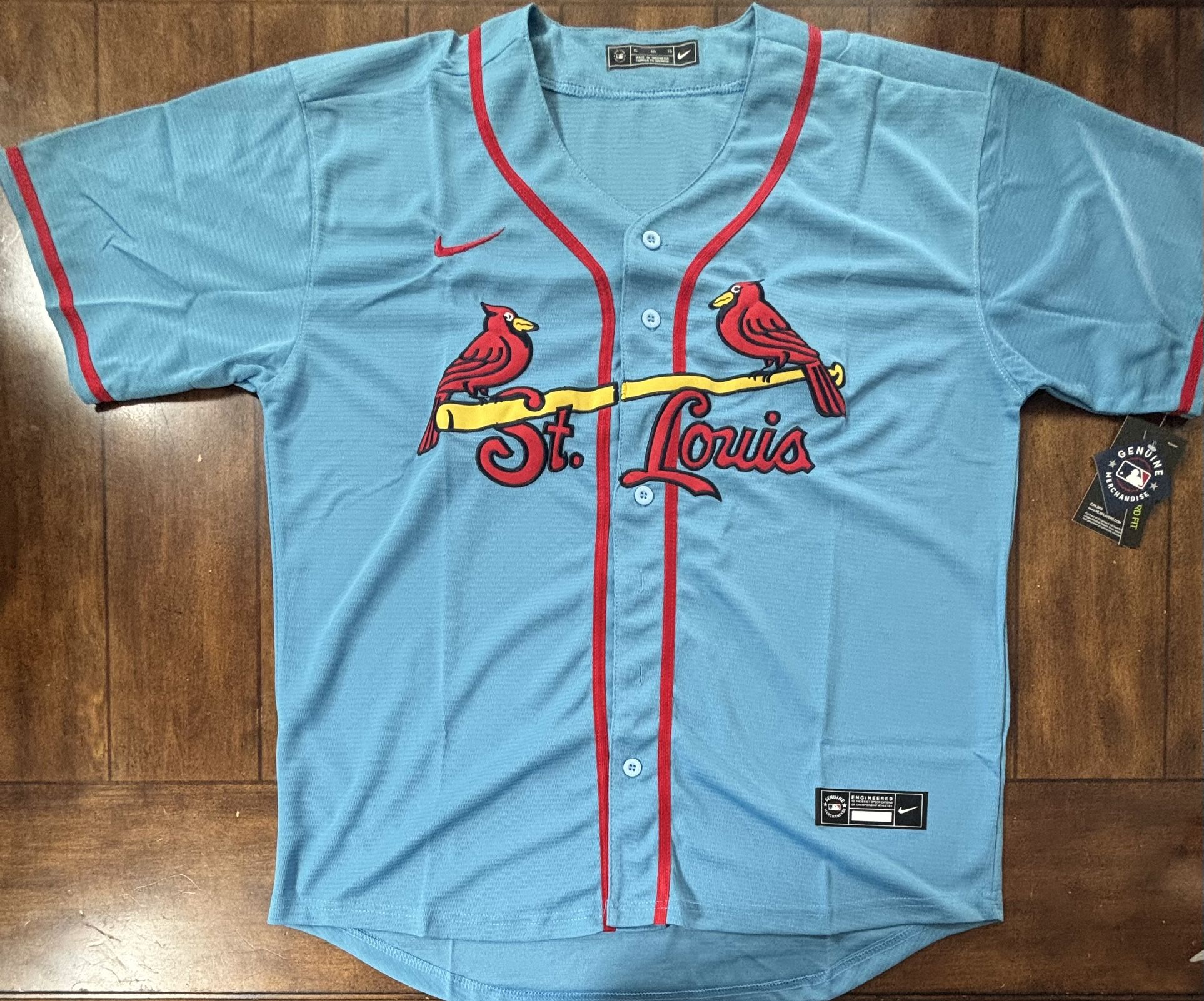 St. Louis Cardinals Alternate Light Blue Jersey Adult XL NWT
