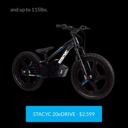STACYC 20E DRIVE E-Bike 
