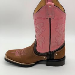 Women's Western Cowgirl Pink Square Toe Boot