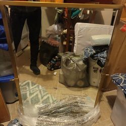 Tehome Gold Bathroom Mirror 