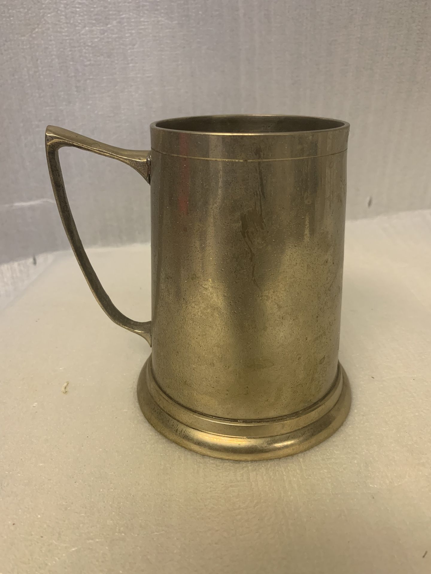 vintage brass beer mug