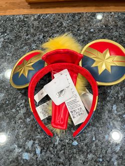 Disney Captain Marvel Higher Further Faster Mohawk Mouse Ears Headband.  Brand new with tags.