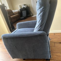 blue electric recliner chair