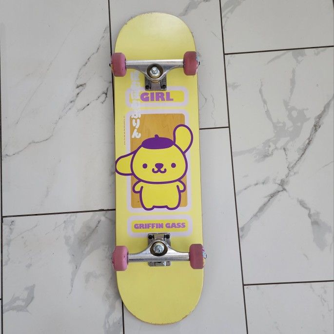 Sanrio Pompompurin Griffin Gass Girl Skateboard 8.5 for Sale in