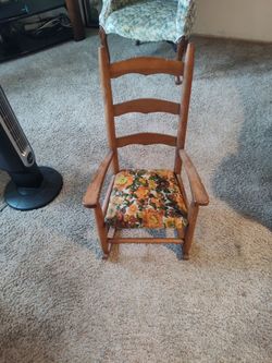 Small antique kids rocking chair