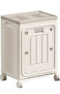 Rolling Laundry Hamper, Large Capacity with Lid & Wheels for Laundry