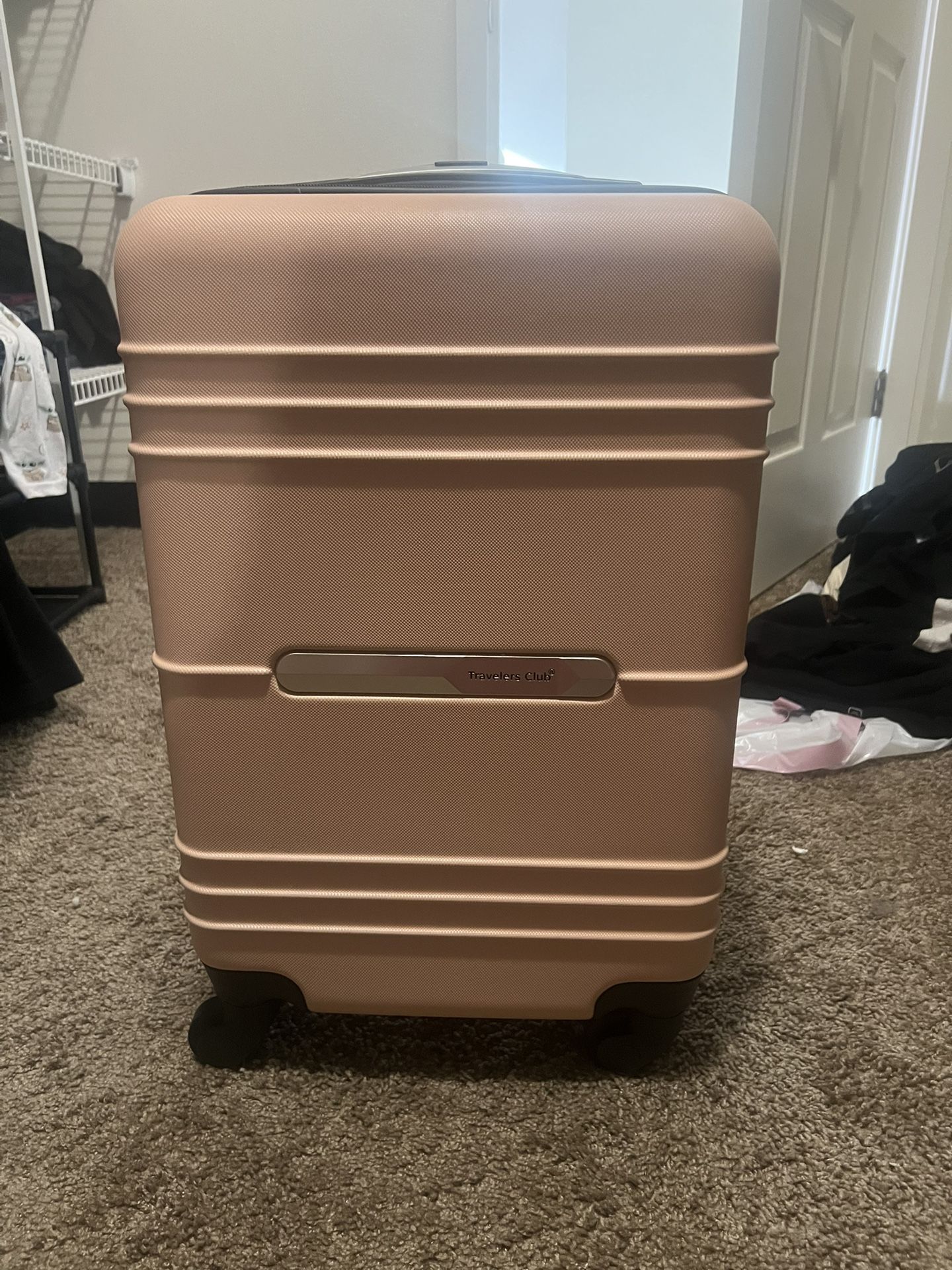 Travelers Club 22" Richmond Spinner Carry-On Luggage, Rose Gold,