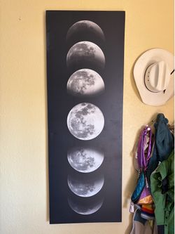 LARGE Moon phases wall art