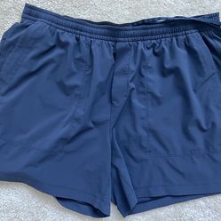Lululemon Men’s Navy Blue 5inch Liner-less Shorts size 2XL