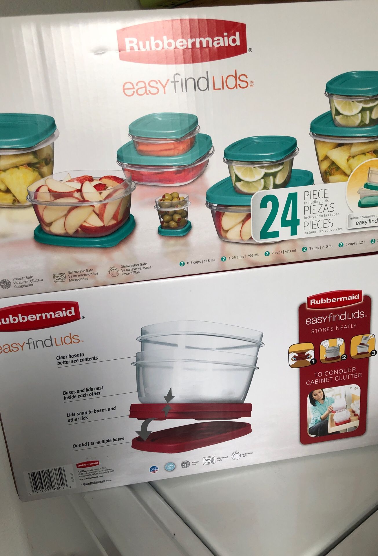 Rubbermaid brand new 24 piece storage containers