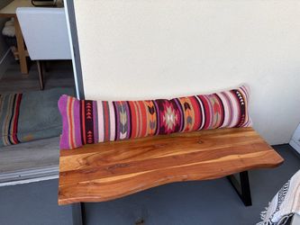 Raw Edge Wood Bench