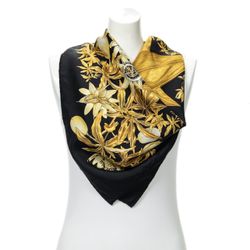 Hermes Scarf - Black and Gold