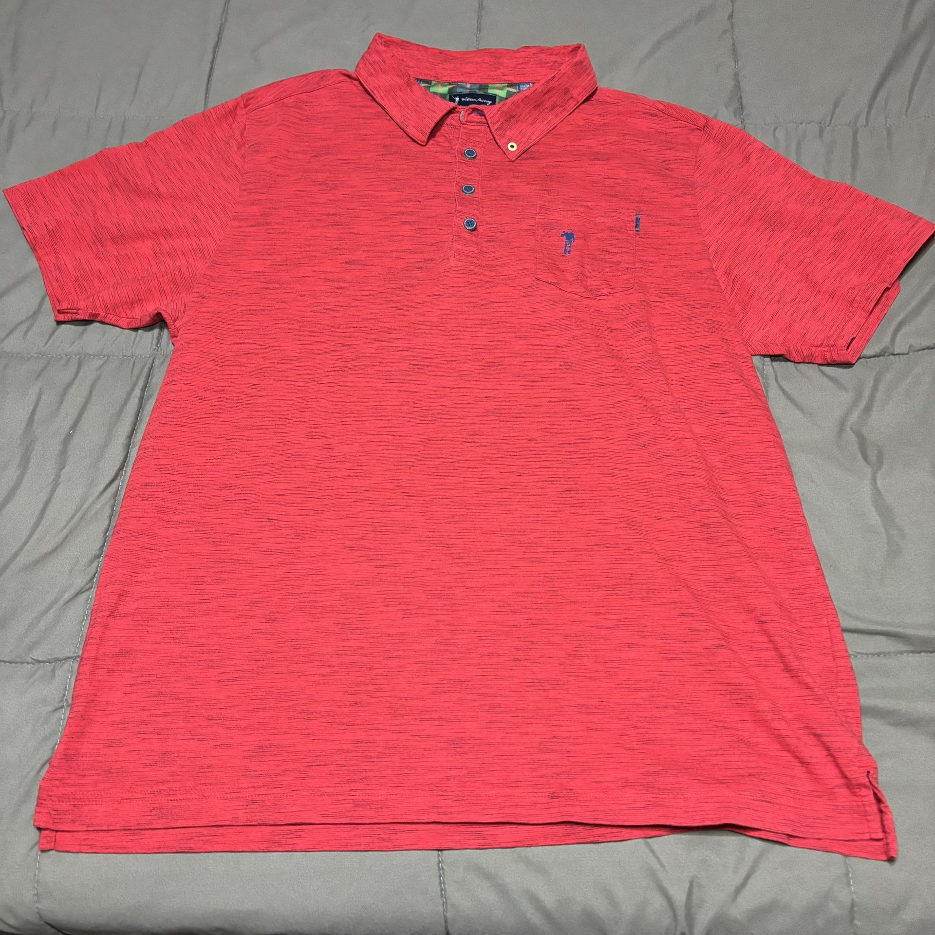 William Murray Polo Shirt Mens XLRed Golf Performance Stretch Breathable