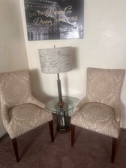 Pier 1 imports chairs with lamp