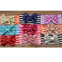 GLITTER BOW HEADBAND