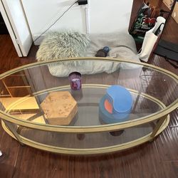 Glass Metal Coffee Table