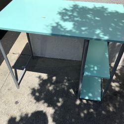 Small Wood Blue Kids Desk