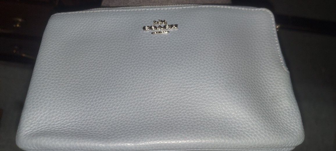 Coach® Double-zip Clutch With Wrist Strap, Superb Condition