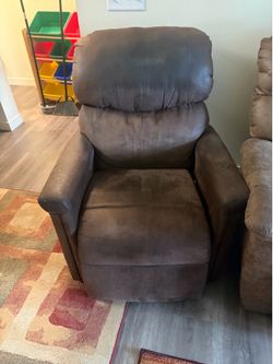 Brown microfiber couch