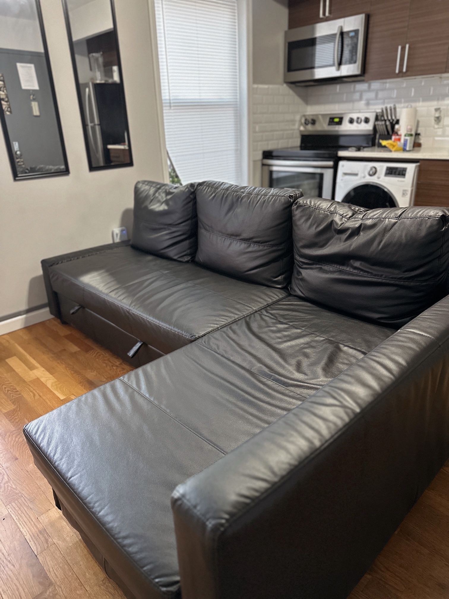 IKEA L Shape Sofa | Bomstad black