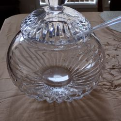 Gorgeous Italian Made Crystal Punch Bowl