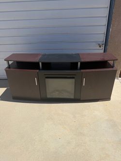 TV Console with electric fireplace