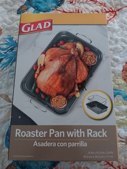 BRAND NEW Glad 15" Roaster Pan With Rack