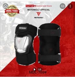 MOTOWOLF MDL-1024 Motorcycle riding short stainless steel knee pads 