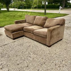 Light Tan/Brown Reversible Sectional Couch