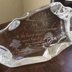 Inspirational Crystal Paperweight 