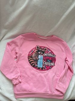 Pink Graphic Crewneck Sweatshirt
