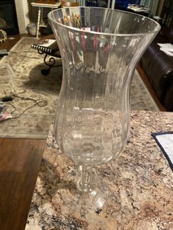 Glass Hurricane candle holder