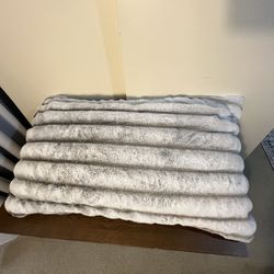 Extra Large Faux Fur Pillows. Gray color. Great for fun or just rest.