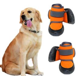 Dog Shoes Dog Boots Snow Dog Booties Dogs Paw Protection with Anti-Slip Sole, Dog Snow Socks for Beagle, Small Bulldog, Cocker Spaniel, Corgi

