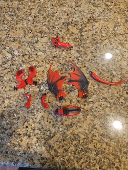Red lego Dragon