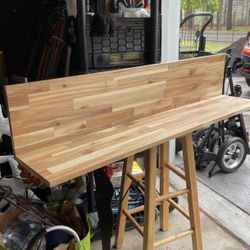 2 New Unused Wood Wall Shelves 47” L 9” H 9” D